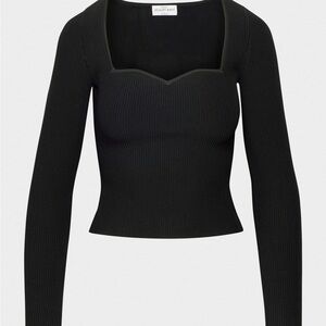 NWT | Aritzia | Babaton Long Sleeve Ribbed Sweetheart Shirt